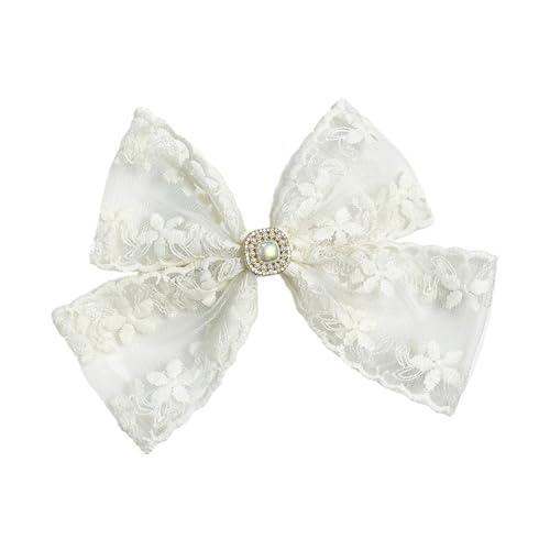 Watreketal Haarklammer,Haarspange mit Blumenmuster und Schleife aus Spitze, für Mädchen, im Duckbill-Stil, Haarnadel, Haarspangen, Haarschleifen, Pferdeschwanzhalter, Haarschmuck von Watreketal