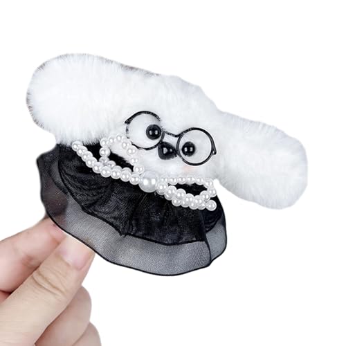 Watreketal Haarklammer,Haarspange mit Cartoon-Plüsch-Hund, faule Haarnadel, Entenschnabel-Haarspange, elegante Haarspangen für Frauen, seitlicher Pony, Mädchen, schöne Haargummis von Watreketal