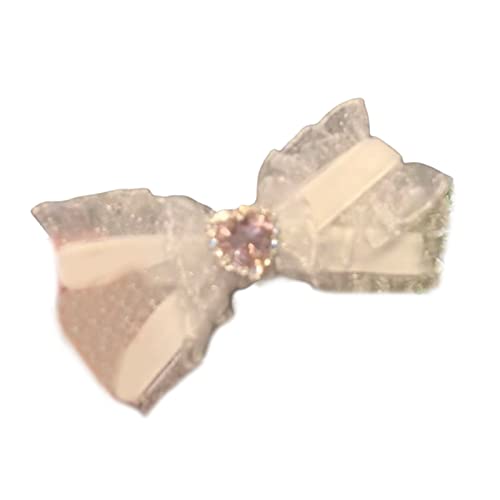 Watreketal Haarklammer,Haarspange mit Schleife für Mädchen mit Strasssteinen, süße kleine Seitenspange, Zopfspange, Haarnadel mit Schleife, Haar-Accessoires für Frauen Watreketal Haarklammer,Haarspange mit Schleife für Mädchen mit Strasssteinen, süße kleine Seitenspange, Zopfspange, Haarnadel mit Schleife, Haar-Accessoires für Frauen von Watreketal