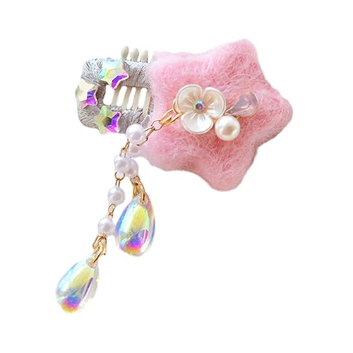 Watreketal Haarklammer,Haarspange mit baumelnden Quasten für Mädchen, dünner Haarkamm, Haarnadel, Haar-Styling-Tool für Kinder für seitliches Haar, Haar-Accessoire im koreanischen Stil von Watreketal