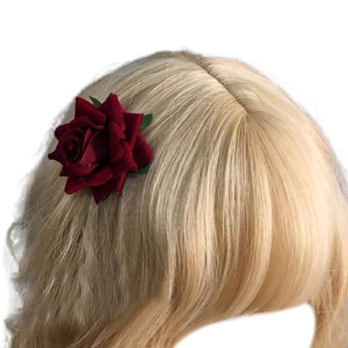 Watreketal Haarklammer,Halloween Totenkopf Rose Stirnband Schleier Stirnbänder LolitaStyle Kostüm Kopfbedeckung Party Requisiten Haarschmuck Haarreif von Watreketal