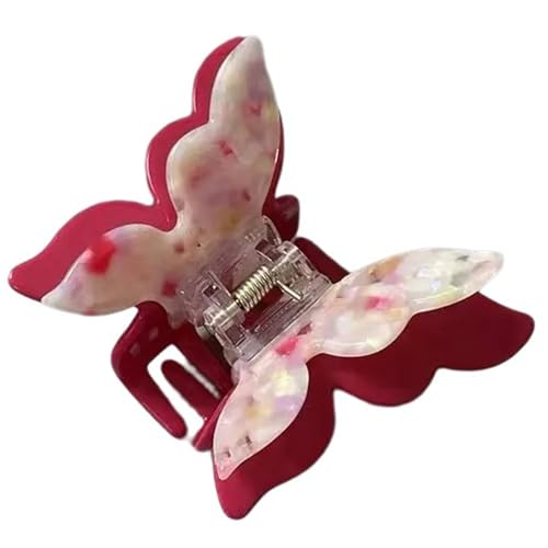 Watreketal Haarklammer,Modische doppellagige Haarspange mit Schmetterlingsmotiv, Haar-Accessoires für Mädchen und Frauen, Haarspange für unterschiedliche Haarlängen Watreketal Haarklammer,Modische doppellagige Haarspange mit Schmetterlingsmotiv, Haar-Accessoires für Mädchen und Frauen, Haarspange für unterschiedliche Haarlängen von Watreketal