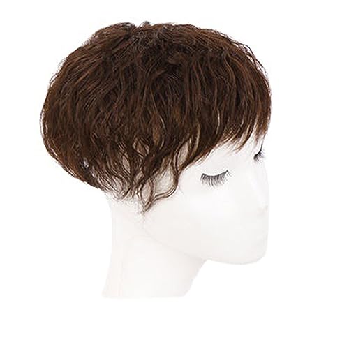 Watreketal Haarklammer,Praktisches und bequemes Stirnband, handgefertigte Perücken, Haarteil für Erwachsene, mehrfarbige synthetische Perücken, Pony mit Fixierclip von Watreketal