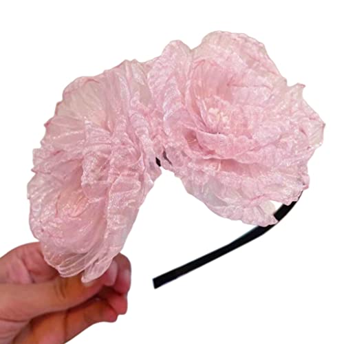 Watreketal Haarklammer,Vintage-Stirnbänder aus Spitze mit Blumenmuster, Haarreif aus Netzspitze, süße Foto-Requisiten, haariges Stirnband, handgefertigte Haar-Accessoires für Frauen von Watreketal