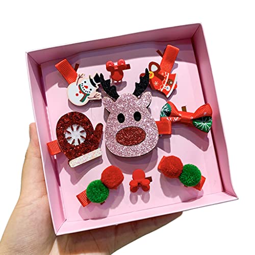Watreketal Haarklammer,Weihnachten Haar Clip Kinder Haarnadel Frohe Weihnachten Haarspangen Styling für Kinder Mädchen Party Dekoration Ornament von Watreketal
