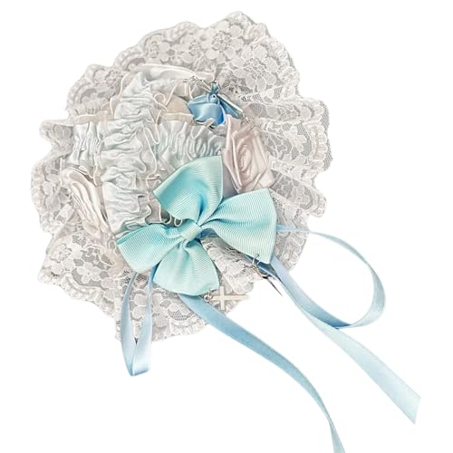 Watreketal Haarreif, kleiner Hutband, Spitzen-Haarspangen für Damen, Flapper, Fascinator, Zubehör für Cosplay, elegante Kreuze, Rose, Cosplay von Watreketal