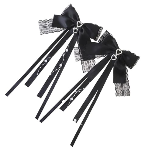 Watreketal Haarspangen, 1 Paar weiche Schleifen-Haarspangen in einfarbigen Farben, stilvolle französische Haarspangen, modischer Haarschmuck für Damen und Mädchen von Watreketal