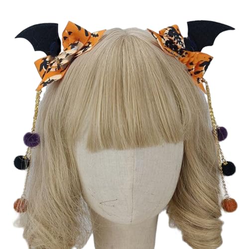 Watreketal Haarspangen, 2 Stück Teufels-Haarspangen, Haarnadel-Haarschleife, Haarschleifen für Damen, Halloween-Haarspange, Vintage-Haarspange von Watreketal