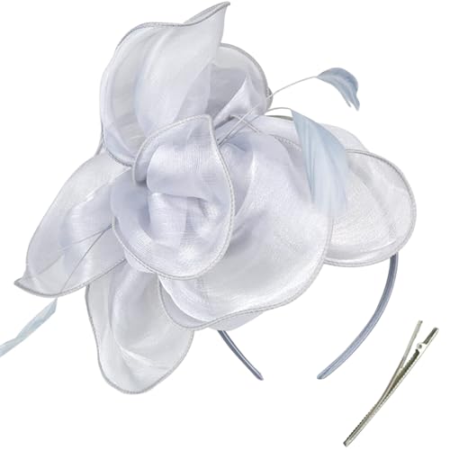 Watreketal Haarspangen, Damen-Stirnband, Fascinator, Organza-Kopfbedeckung für Cocktail-Party, französischer Fascinator Watreketal Haarspangen, Damen-Stirnband, Fascinator, Organza-Kopfbedeckung für Cocktail-Party, französischer Fascinator von Watreketal