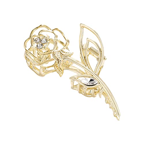 Watreketal Haarspangen, Internet-Prominente, die Fotos machen, Pferdeschwanz-Haarklammer mit Rosenform, glänzender Haarfänger für Damen, Teenager, hoher Pferdeschwanz von Watreketal