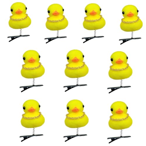 Watreketal Haarspangen, realistische Enten-Haarspange, Tier, kleine Ente, Kopfbedeckung, schöne Haarnadel, gelbe Tierhaarspange, Entenmodell von Watreketal