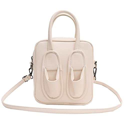 Watreketal Hausschuhe Umhängetasche Für Frauen Pu Crossbody Weibliche Handtasche Messenger Tasche Dame Einkaufen Datiert Frauen Kleine Crossbody Lustige Hausschuhe Schulter PU Messenger Handtasche von Watreketal