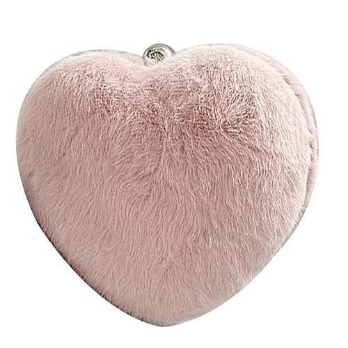 Watreketal Herzförmige Münzgrundstückskoin Beutel Abend Clutch Plüsch Telefon Brieftasche Für Hochzeitsabschluss von Watreketal