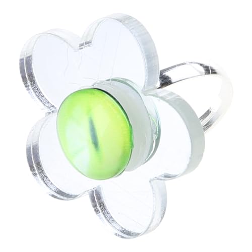 Watreketal Kleine Blüten Ringe Glas Augenstein Blumen Offen Verstellbarer Wickelfingerbänder Schmuck Frauenfeier Accessoire Einzigartige Blumenmuster von Watreketal