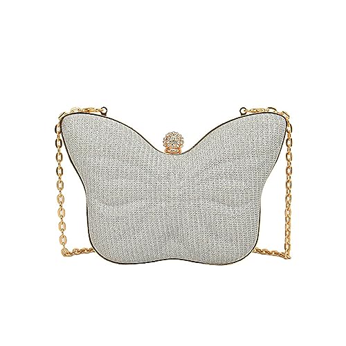 Watreketal Kleine Frauen Clutch Tasche Glitzer Abendhandtasche Mit Kettenschmetterfly Form Schulter Geldbörse Kreuzkörper Für Crossbody Geldbörsen von Watreketal