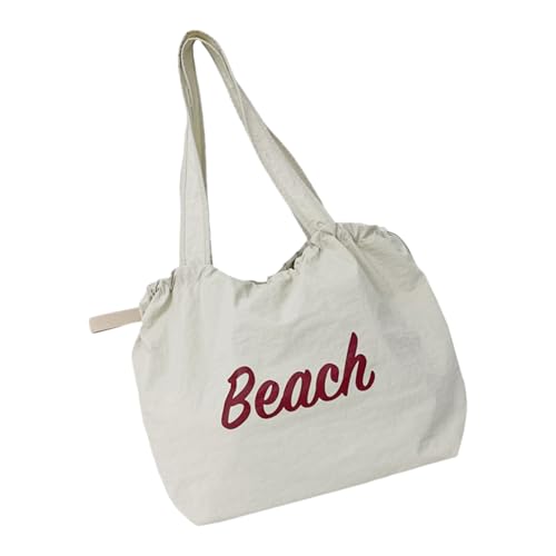 Watreketal Koreanische Stile Achselstasche Frauen Zeichnen Handtasche Buchstaben Achselgröße Große Kapazität Schulterschüler Schule Frauen Draw String Große Kapazität Schulterbriefschule von Watreketal