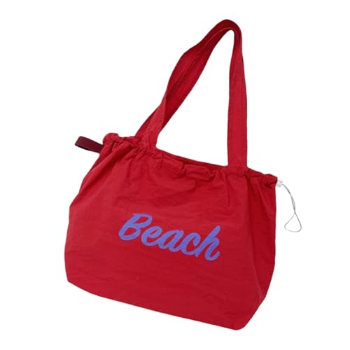 Watreketal Koreanische Stile Achselstasche Frauen Zeichnen Handtasche Buchstaben Achselgröße Große Kapazität Schulterschüler Schule Frauen Draw String Große Kapazität Schulterbriefschule von Watreketal