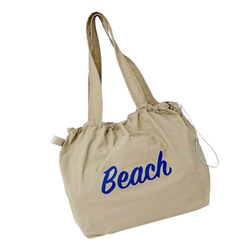 Watreketal Koreanische Stile Achselstasche Frauen Zeichnen Handtasche Buchstaben Achselgröße Große Kapazität Schulterschüler Schule Frauen Draw String Große Kapazität Schulterbriefschule von Watreketal