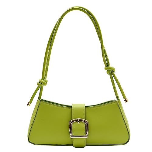 Watreketal Lady Geldbeutel Einfacher Modebag Unterarm Umhängetaschen Achselhilfe Handtasche Feste Farbtasche Mit Schnalle Schulter von Watreketal