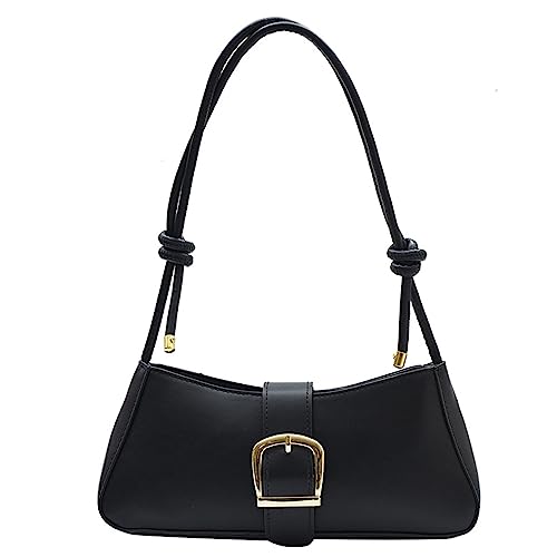 Watreketal Lady Geldbeutel Einfacher Modebag Unterarm Umhängetaschen Achselhilfe Handtasche Feste Farbtasche Mit Schnalle Schulter von Watreketal