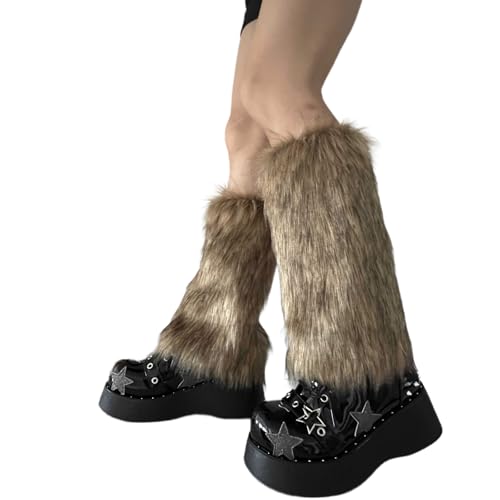 Watreketal Leg Warmers,Damen-Beinwärmer aus Pelz für den Winter pelzige lange Stiefelmanschetten flauschige Schuhüberzüge Partykostüm für Feiertage Festivals Aufführungen Spielen Watreketal Leg Warmers,Damen-Beinwärmer aus Pelz für den Winter pelzige lange Stiefelmanschetten flauschige Schuhüberzüge Partykostüm für Feiertage Festivals Aufführungen Spielen von Watreketal