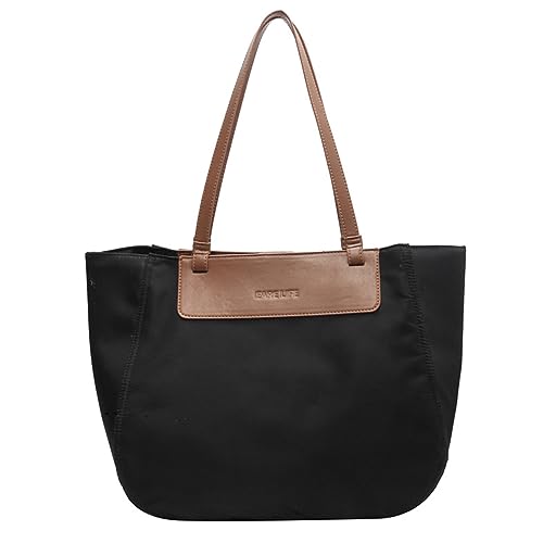 Watreketal Mode Bags Nylon Tasche Schulter Lady Geldbeutel Für Frauen Mädchen Vielseitige Taschen Große Kapazität Freizeitschwarz/Khaki Umhängetasche von Watreketal