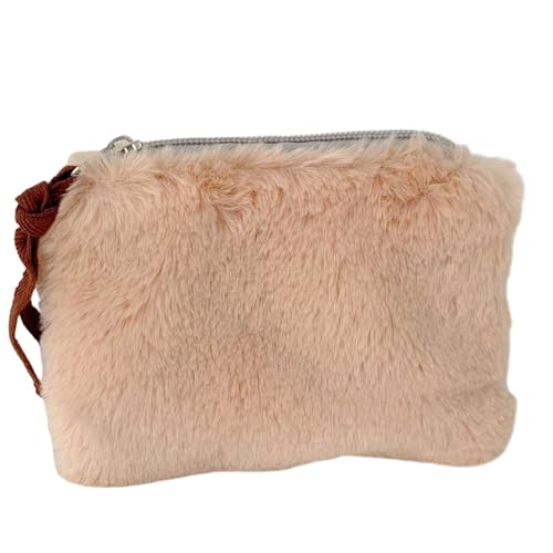 Watreketal Mode Plüschbrieftasche Trendy Und Praktische Münzgrundtasche Für Frauen Und Erwachsene Tragbare Plüschmünzenhalterin Geeignet von Watreketal
