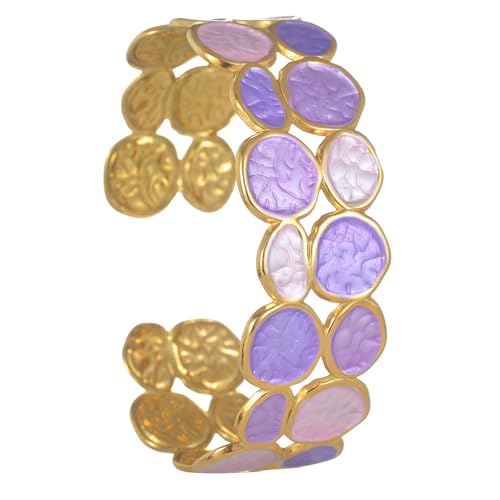 Watreketal Moderner Edelstahl Verstellbarer Manschettenknopf Bunte Tropf Eavel Armband Handgemachtes Tag Zu Nacht von Watreketal