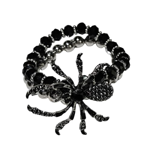 Watreketal Modische Diamant Schruften Spinnen Armband Rosthell Legierungs Handseilanpassung Alle Handgelenkgrößen Für Männer Und Frauen Outfits Ressensteine ​​Spiders Armband von Watreketal