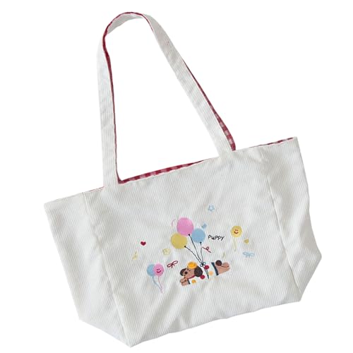 Watreketal Modische Stickbeutel Mit Großer Kapazität Sticktasche Praxis Cord Handtasche Für Die Arbeitsschule Und Reisen Leicht Zu Transportieren Jugendlich Ästhetisches Accessoire von Watreketal