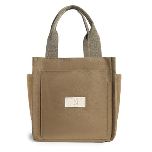 Watreketal Multi Pocket Leinwand Handtasche Trendy Und Funktional Für Männer Frauen Die Für Die Arbeitsschule Einkaufen Getrennte Fächer Geeignet Sind von Watreketal