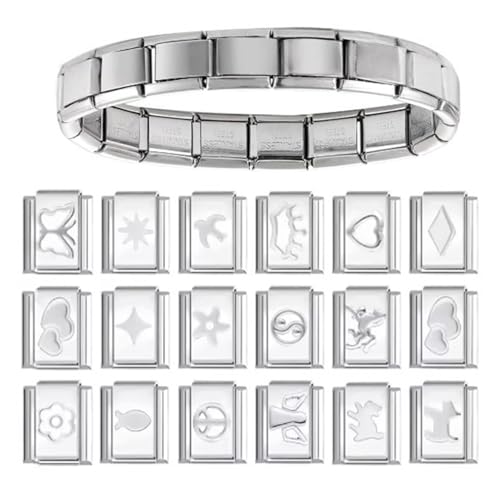 Watreketal Multifunktionales Gold Silber 9mm Italienisches Charme Armband Edelstahl Für Frauen Männer Kinder Handwerk Modularer Schmuck Einzigartige Stil Armband Watreketal Multifunktionales Gold Silber 9mm Italienisches Charme Armband Edelstahl Für Frauen Männer Kinder Handwerk Modularer Schmuck Einzigartige Stil Armband von Watreketal