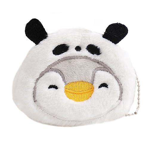 Watreketal Niedliche Tierform Kurzer Brieftasche Plüsch Brieftaschen Mode Kreditkartenhalter Münzversand Business Wallet Für Männer Frauen Ohrhörerbeutel von Watreketal