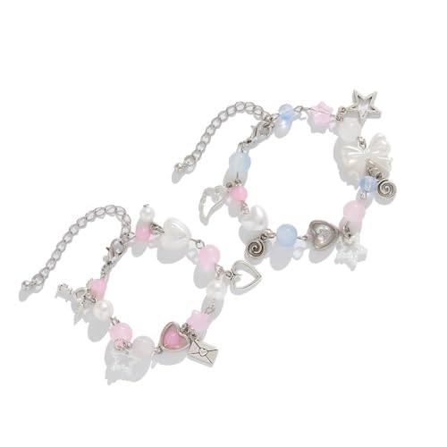 Watreketal Pastoralstile Bowknot Armband Einzigartige Bogenknoten Charmarmband Für Frauen Mit Einstellbarer Verschluss Für Mode Liebhaber Freundschaftsarmbänder von Watreketal