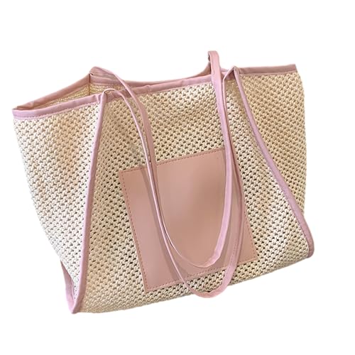Watreketal Praktische Strandtasche Für Frauen Geräumige Netzhandtasche Perfekt Reizeinkäufe Und Tage Schulter Lebensmittel PU Modische Trendige Stilvolle Große Mesh Tasche Hollow Handtasche von Watreketal
