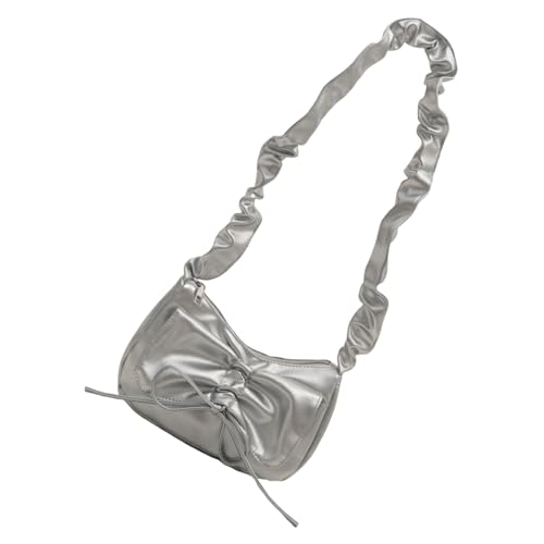 Watreketal Stilvoller Lässiger Plissierter Verstellbarer Umhängetasche Mit Neuer Bowknot Mondform PU Leder Handtasche Für Weibliche Halbmondform Satchel von Watreketal