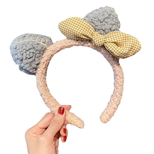 Watreketal Stirnband, Cartoon-Plüsch für Katzenohren, Tiermuster, Kätzchenohren, Haarband zum Waschen des Gesichts, Halloween, Weihnachten, Foto-Requisiten von Watreketal
