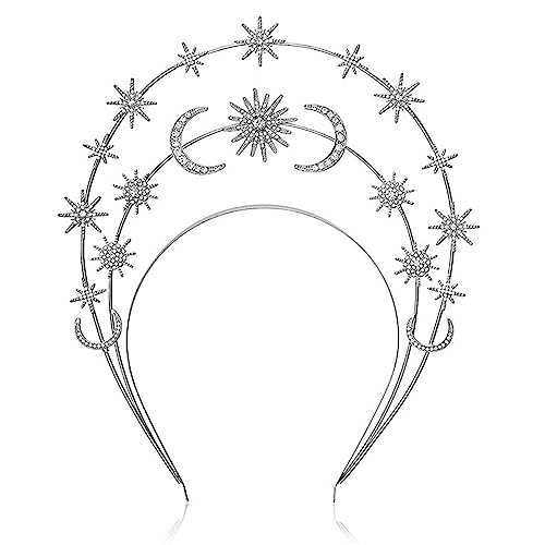 Watreketal Stirnband, Halo-Kronen-Stirnband für Damen, VirginMary, Hochzeits-Stirnband, Sonnenhaarband, weiblicher Kopfschmuck, Party-Haarschmuck Watreketal Stirnband, Halo-Kronen-Stirnband für Damen, VirginMary, Hochzeits-Stirnband, Sonnenhaarband, weiblicher Kopfschmuck, Party-Haarschmuck von Watreketal