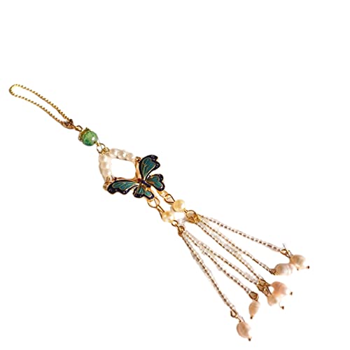 Watreketal Stirnband, Han-Anhänger, Retro-Ornamente für Schmetterling, geometrische Kette, Persönlichkeit, Fransen, traditionelles Kostüm-Zubehör Watreketal Stirnband, Han-Anhänger, Retro-Ornamente für Schmetterling, geometrische Kette, Persönlichkeit, Fransen, traditionelles Kostüm-Zubehör von Watreketal