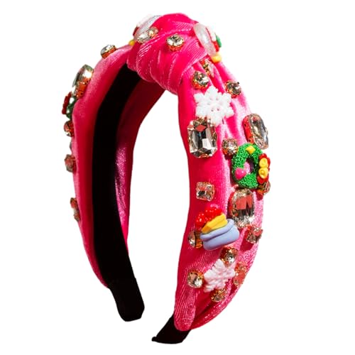 Watreketal Stirnband, Knoten-Stirnbänder für Damen und Mädchen, Weihnachts-Haarband für Haarreifen, Mehrzweck-Haarband zum Fotografieren von Watreketal