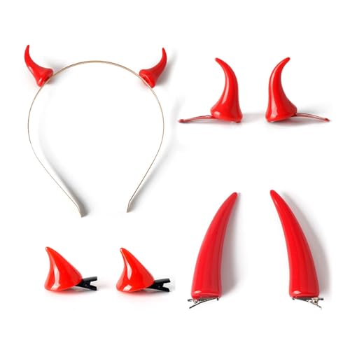 Watreketal Stirnband, Teufelshorn, Haarclip für Halloween, Kostüm, Cosplay, Party, Kopfschmuck, Bühnenshows, Verkleidungen, Kopfschmuck von Watreketal