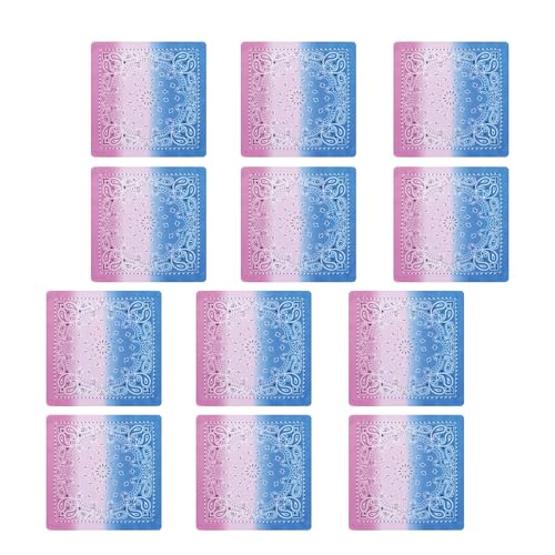 Watreketal Stirnband, Unisex, Bohemian-Druck, Bandana, Farbverlauf, quadratisch, für trendiges Accessoire, 12 Stück von Watreketal