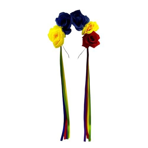 Watreketal Stirnband, buntes Blumen-Haarband für Fotografie, realistisches Blumen-Stirnband für Mädchen, Trendmodell, Show, Hochzeit, Party, Schmuck von Watreketal