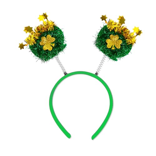 Watreketal Stirnband, irische Schleife, Kleeblatt, Stirnband, Patrick's Day, Stirnband, Damen, Weihnachten, Pailletten, Stirnband für Festivals, Fotografie von Watreketal
