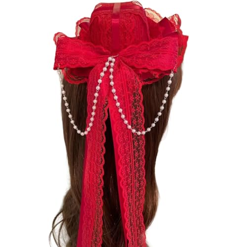 Watreketal Stirnband, langes Band, Spitze, Zylinderhut, Bowler, Hut, Haarspange, Tag des Todes, Cosplay, Party, Kostüm, Kopfschmuck für Mädchen, Haarschmuck Watreketal Stirnband, langes Band, Spitze, Zylinderhut, Bowler, Hut, Haarspange, Tag des Todes, Cosplay, Party, Kostüm, Kopfschmuck für Mädchen, Haarschmuck von Watreketal