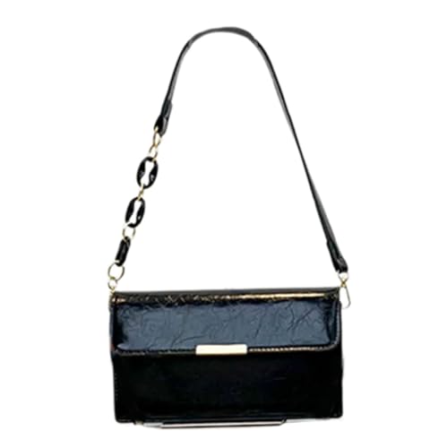 Watreketal Trendige Frauenumhängetasche Mit Kontrastfarbenmuster Square Unenalme Taschen PU Leder Achselhöhle Party Handtasche Modehandtasche von Watreketal