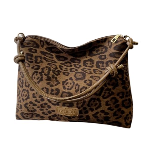 Watreketal Trendige Handtasche Leoparden Print Umhängetasche Büro Slouchy Taschen Unterarmtasche Mit Bequemem Riemen Für Tägliche Verwendung Von Reise Und Arbeit Schlampig von Watreketal