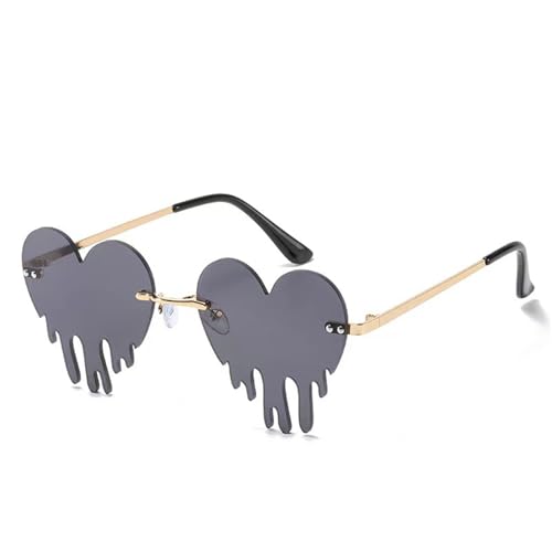 Watreketal Trendy Heart Tropf Sonnenbrillen Unisex Designs Randlose Sonnenbrillen Für Musikfestival Und Abendveranstaltung Die Stilvolle Strandbrillen Versammeln Watreketal Trendy Heart Tropf Sonnenbrillen Unisex Designs Randlose Sonnenbrillen Für Musikfestival Und Abendveranstaltung Die Stilvolle Strandbrillen Versammeln von Watreketal