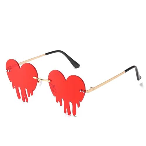 Watreketal Trendy Heart Tropf Sonnenbrillen Unisex Designs Randlose Sonnenbrillen Für Musikfestival Und Abendveranstaltung Die Stilvolle Strandbrillen Versammeln Watreketal Trendy Heart Tropf Sonnenbrillen Unisex Designs Randlose Sonnenbrillen Für Musikfestival Und Abendveranstaltung Die Stilvolle Strandbrillen Versammeln von Watreketal
