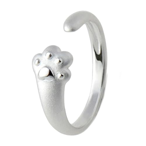 Watreketal Verstellbare Cartoon Little Kätzchen Haustier Finger Ringe Schöne Ohren Pfoten Geburtstagsgeschenke Für College Mädchen Modische Ohren von Watreketal